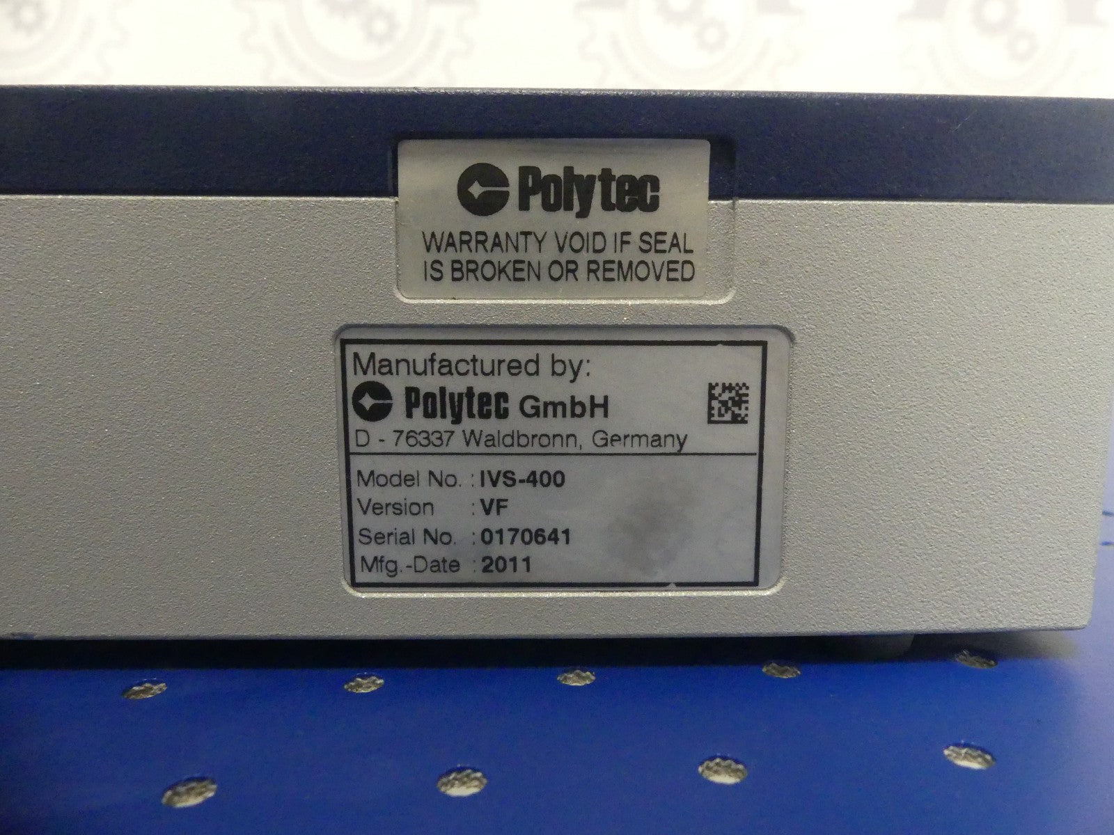 Polytec IVS-400 Version: VF
