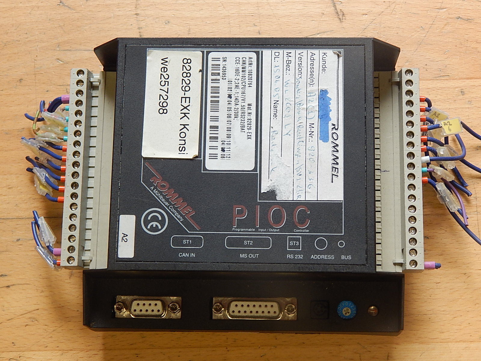 Rommel Steurung CAN/MM102/CPU167/V1.50/RS232/BAT CCE-16DE-2;14DA-2/30K Used