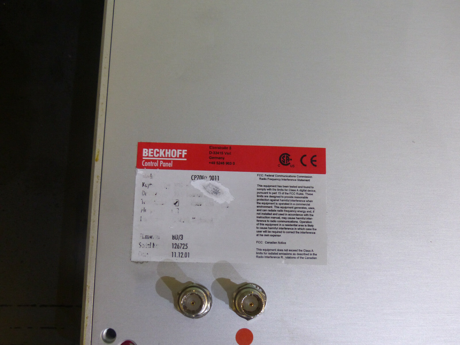 Beckhoff CP7007 0011