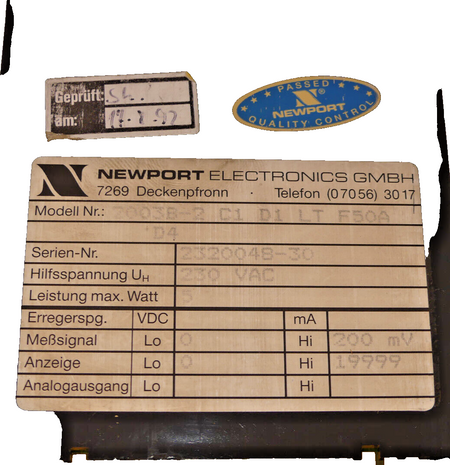NEWPORT ELECTRONICS 2003B-2 C1 D1 LT F50A D4   2003B-2C1D1LTF50AD4