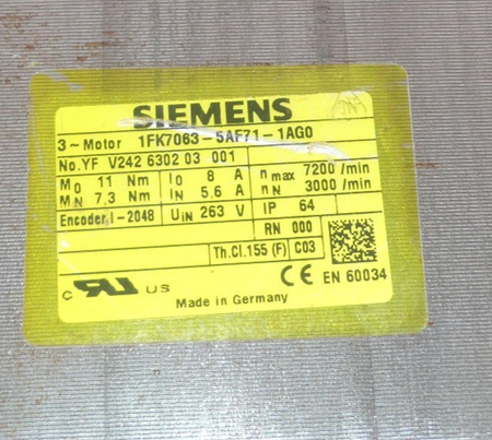 SIEMENS 1FK7063-5AF71-1AG0