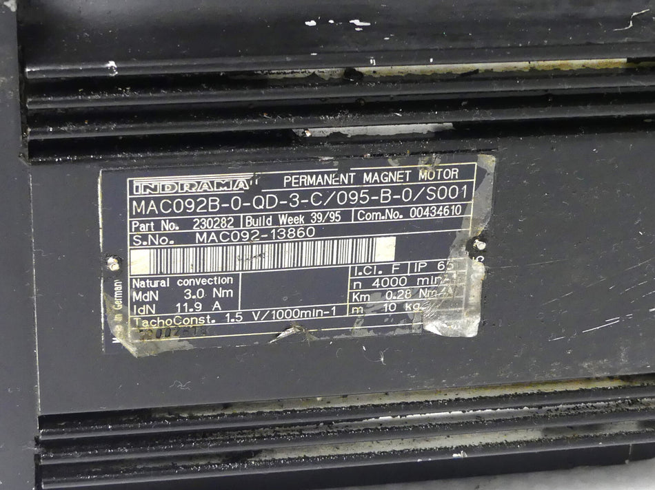 Indramat MAC092B-0-QD-3-C/095-B-0/S001