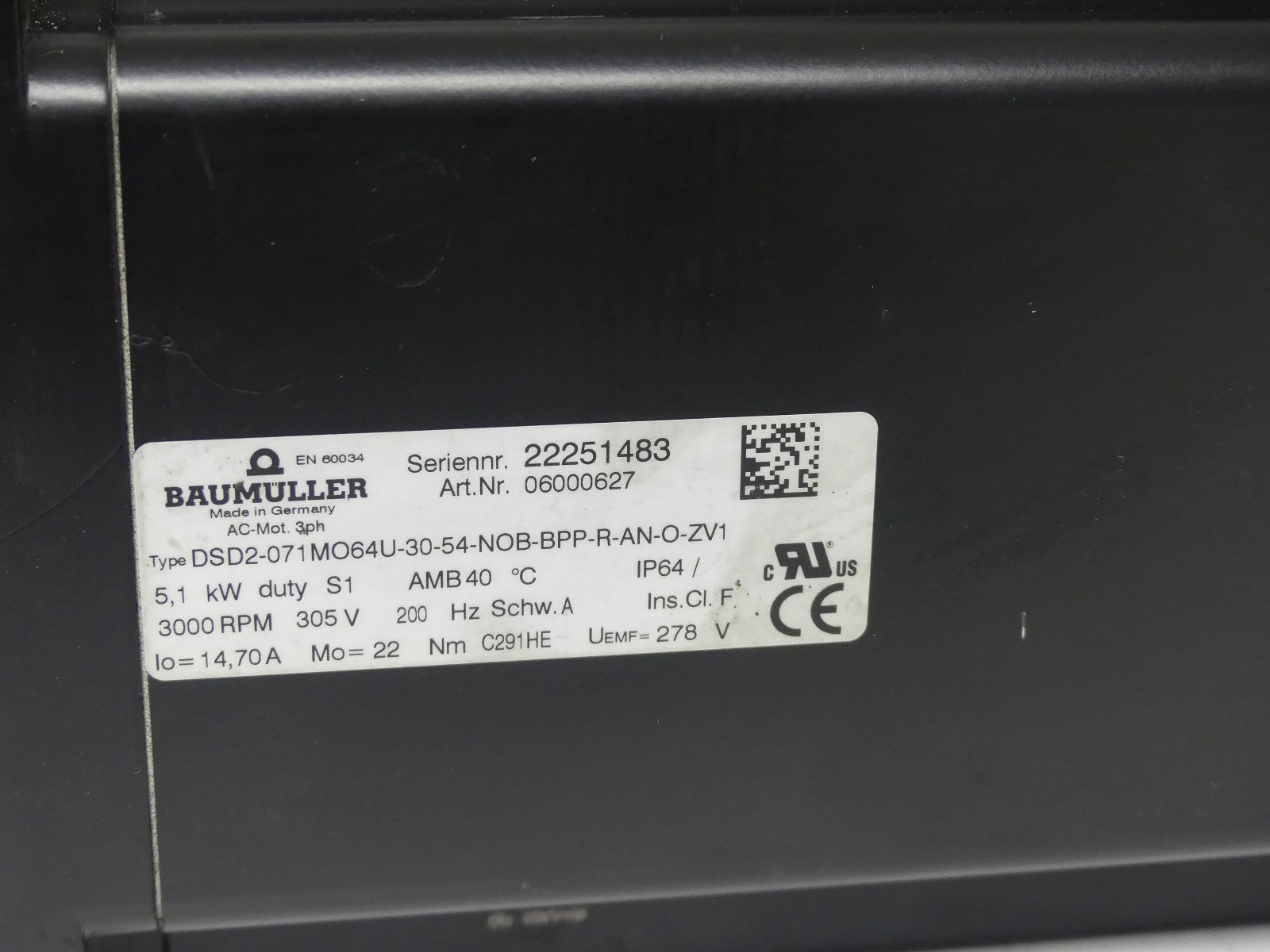 BAUMULLER DSD2-071MO64U-30-54-NOB-BPP-R-AN-O-ZV1