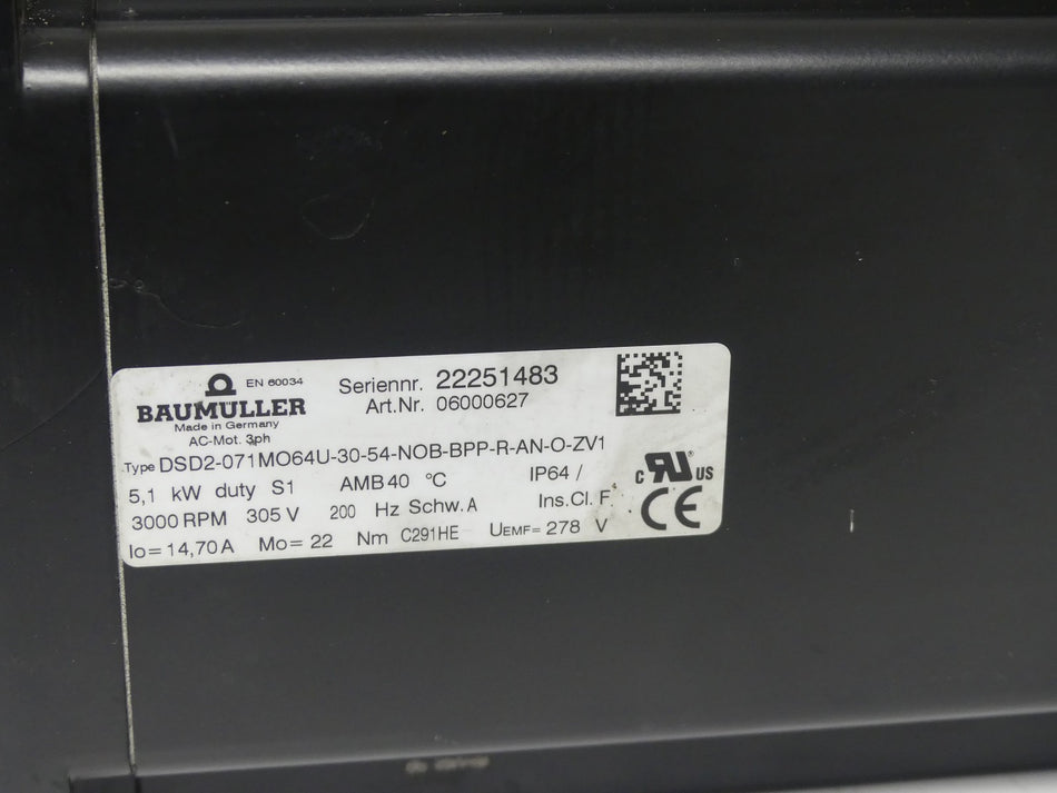 BAUMULLER DSD2-071MO64U-30-54-NOB-BPP-R-AN-O-ZV1