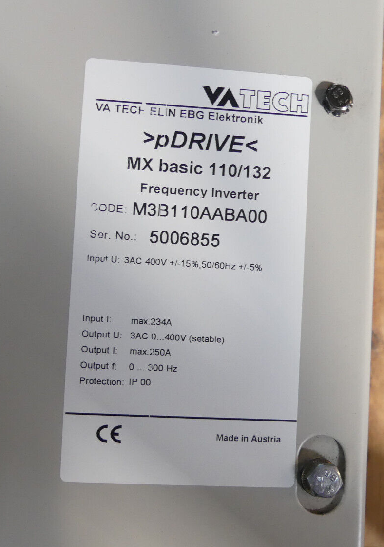 VA Tech  pDrive  MX basic 110/132  M3B110AABA00 Frequenzumrichter