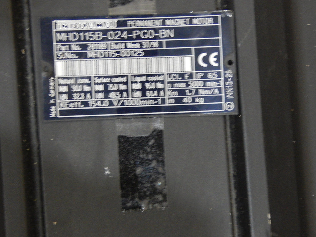 Rexroth Indramat Servomotor MHD115B-024-PG0-BN Used