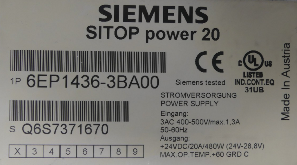 Siemens Sitop power 20 6EP1436-3BA00