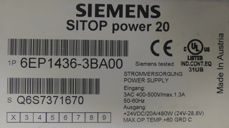 Siemens Sitop power 20 6EP1436-3BA00