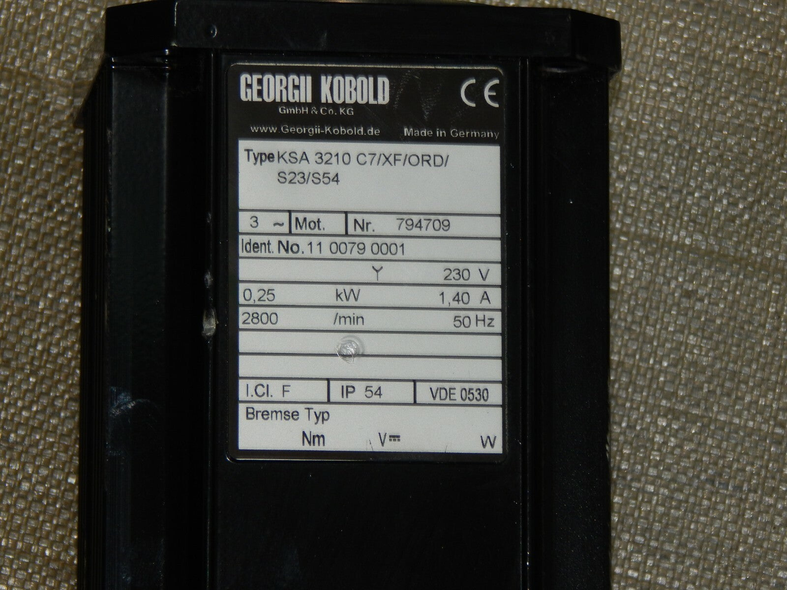  GeorgII Kobold  Servomotor KSA 3210 C7/XF/ORD/S23/S54 s.Bilder