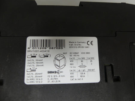 Siemens 3RV1031 - 4DA10