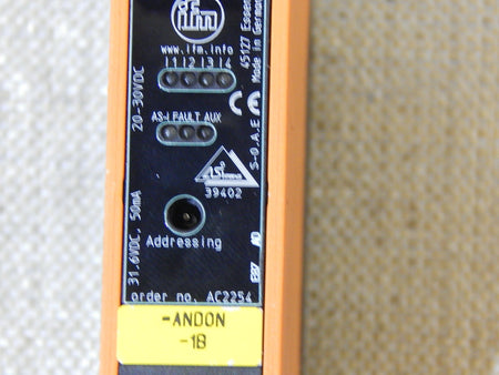 ifm Sicherheitsmodul AC2254 / 31.6VDC, 50mA  Used