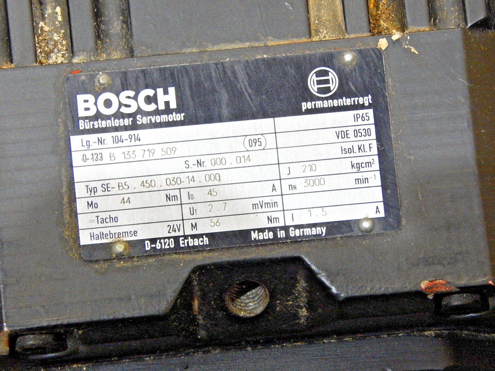 Bosch SE-B5.450.030-14.000 Bürstenloser Servomotor
