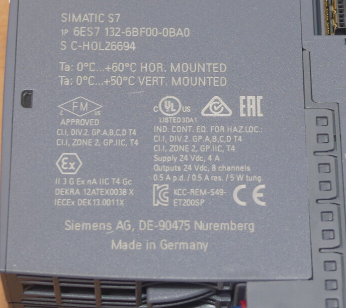 3X siemens 6ES7  132-6BF00-0BA0   6ES7 132-6BF00-0BA0