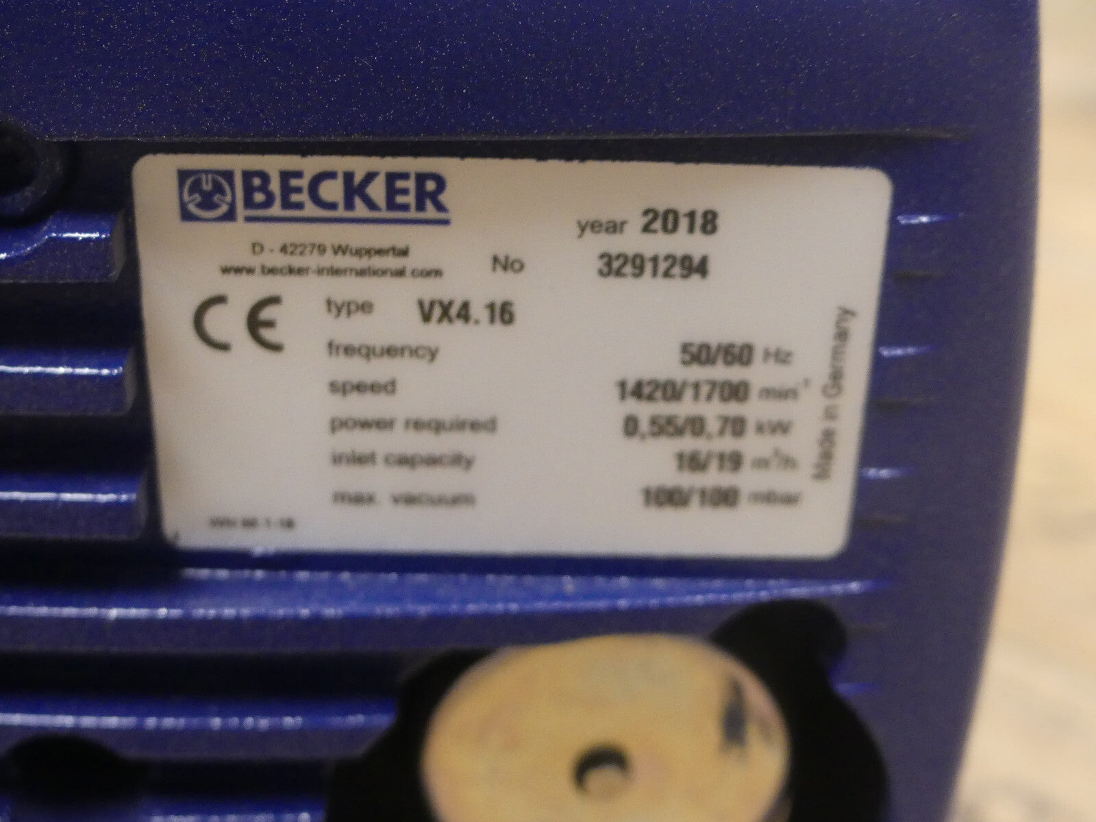 Becker VX 4.16 Vakuumpumpe
