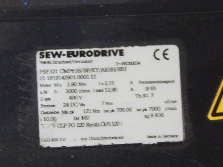 SEW  PSF321 CMP63S/PB/KY/AK0H/SB1  Servomotor mit Getriebe 
