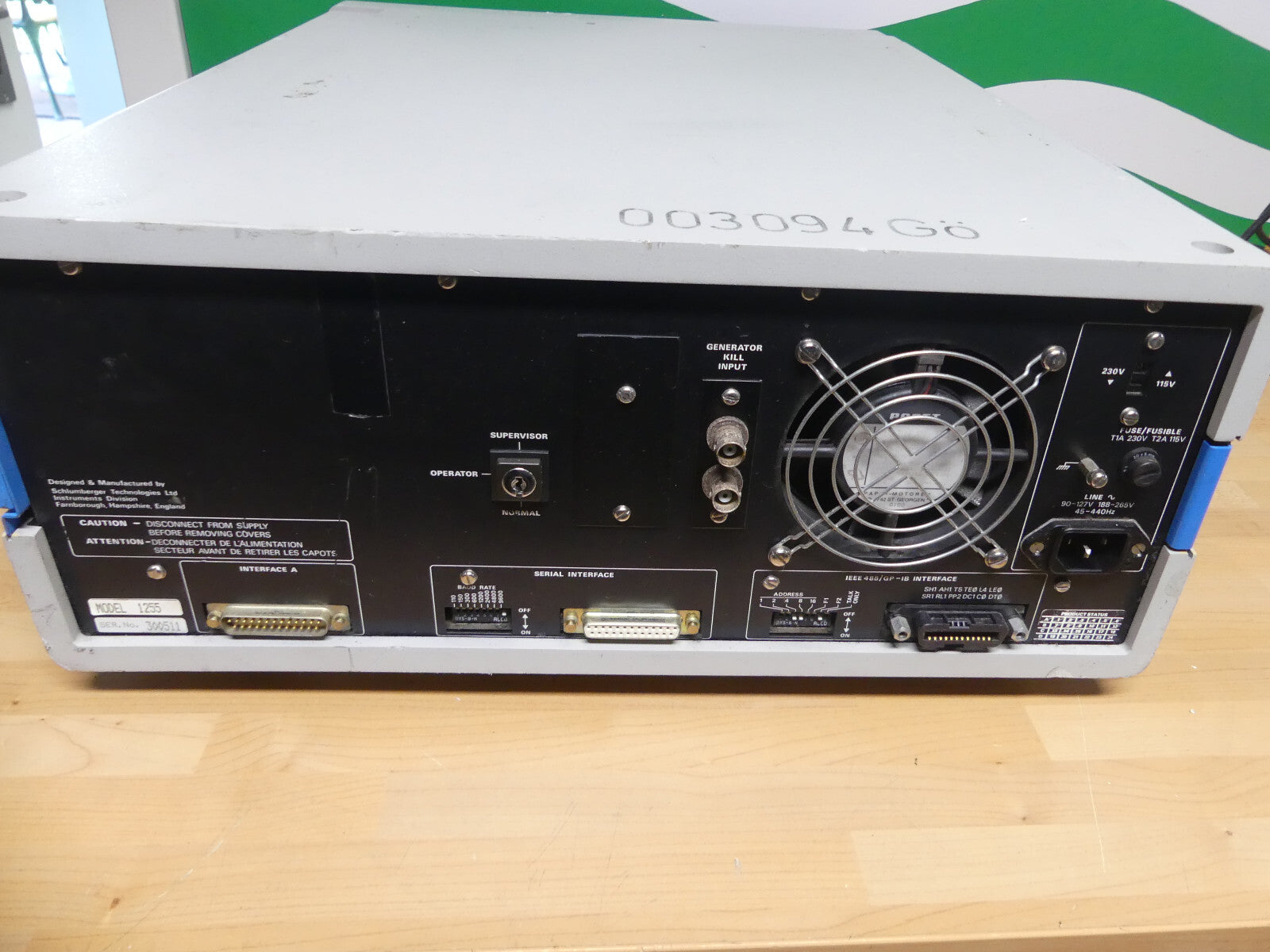 Schlumberger  SI 1255 SI1255  Frequency Response Analyzer