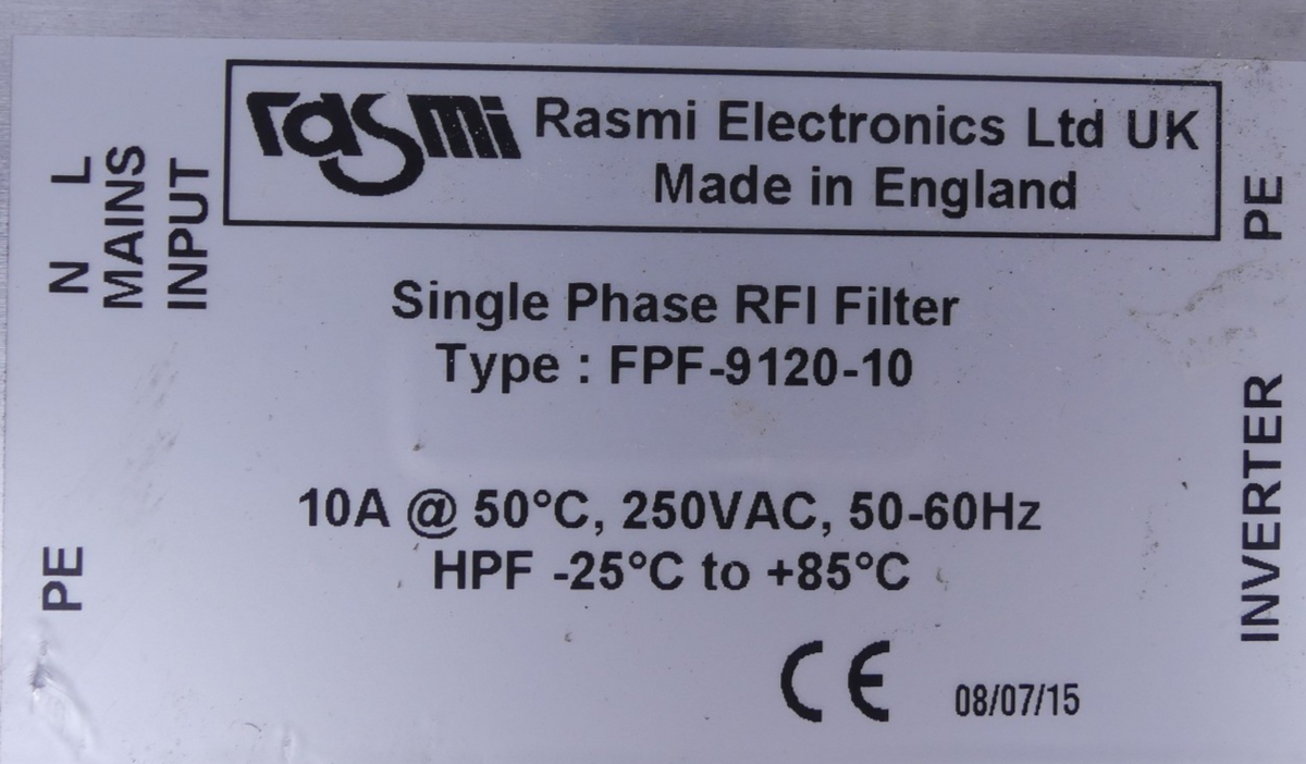 Rasmi electronics Single Phase RFI Filter FPF-9120-10