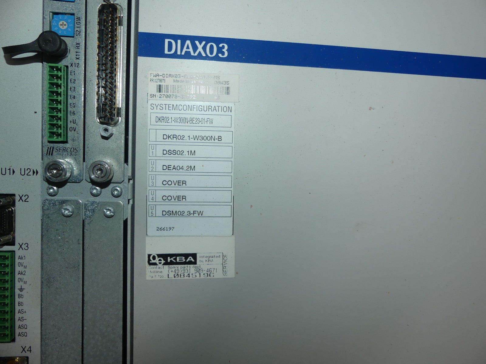 REXROTH DKR02.1-W300N-BE23-01-FW