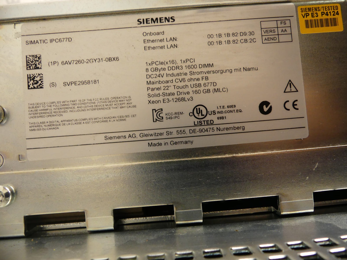 Siemens 6AV7260-2GY31-0BX6