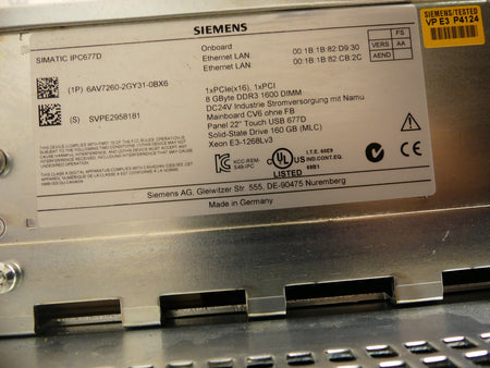 Siemens 6AV7260-2GY31-0BX6