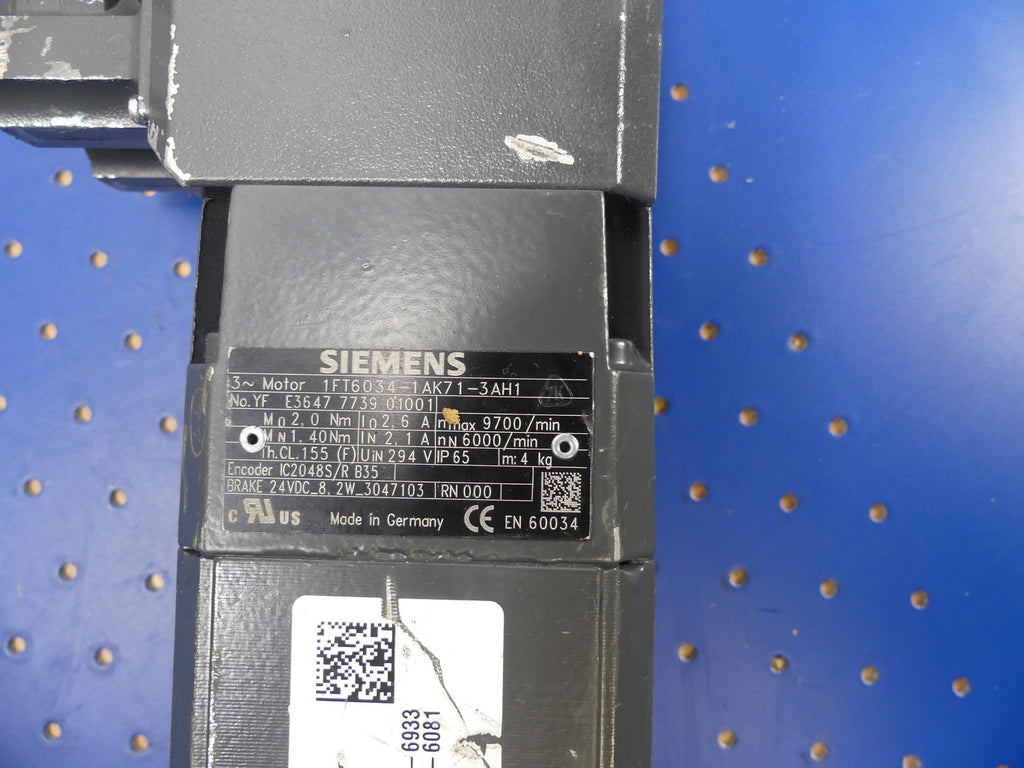 Siemens 1FT6034-1AK71-3AH1 Servomotor