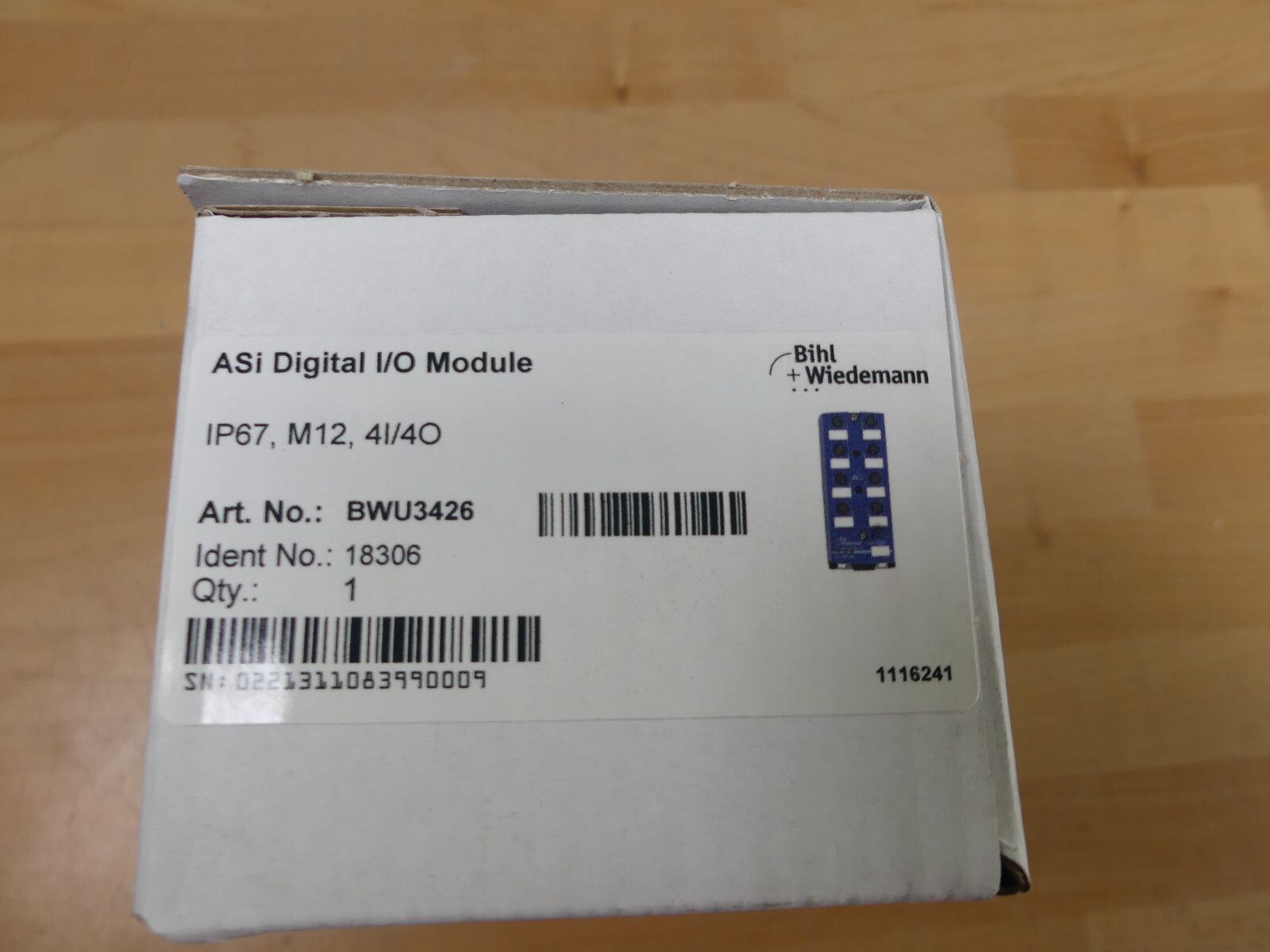 Bihl+Wiedemann ASi Digital I/O Module  BWU3426 IP67,M12, 4I/4O
