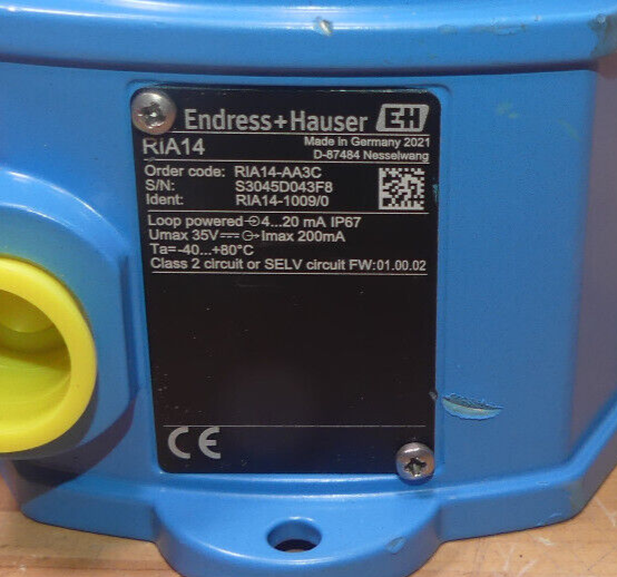 Endress + Hauser RIA14 Schleife Betrieben Prozessor Indikator Für Field