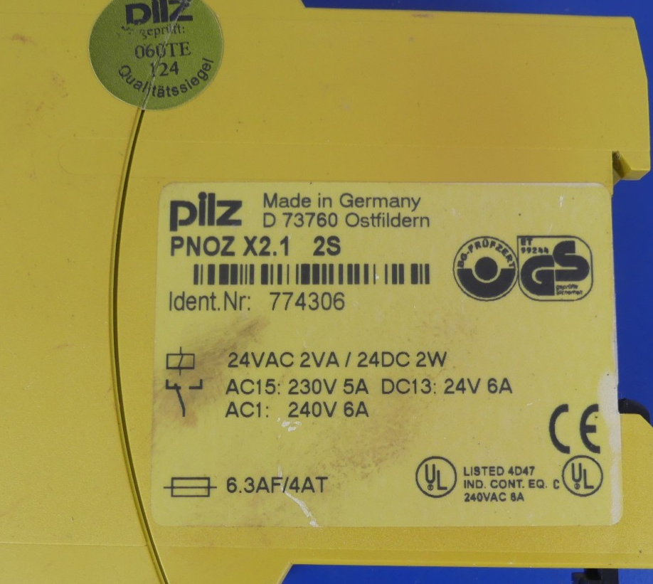 Pilz PNOZ X2.1 2S   Identnummer : 774306