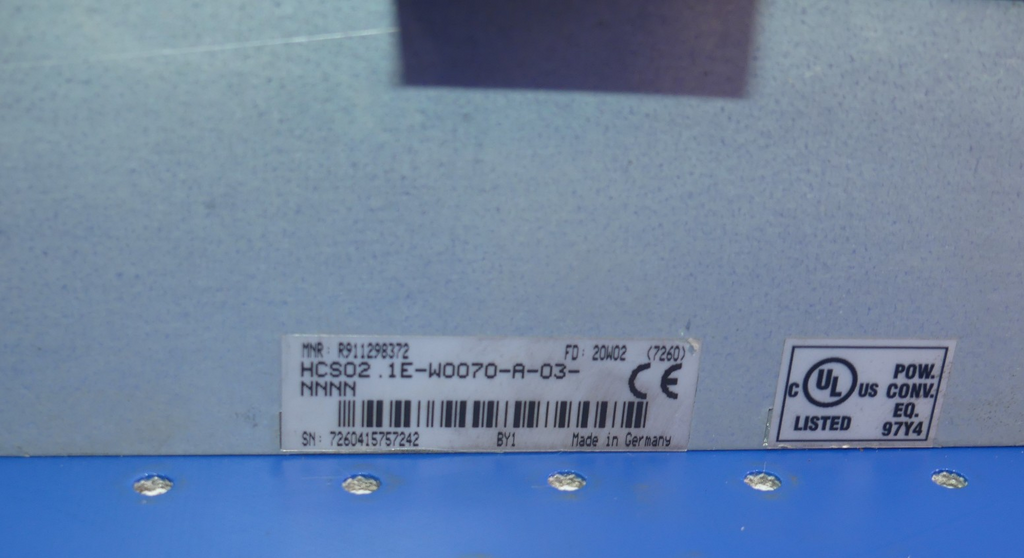 REXROTH HCS02.1E-W0070-A-03-NNNN + CSB02.1A-ET-EC-NN-L3-NN-NN-FW