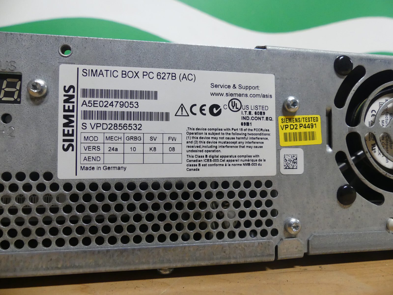 Siemens Simatic PC Box 627B    6AV7468-1FA22-0BK    A5E02479053