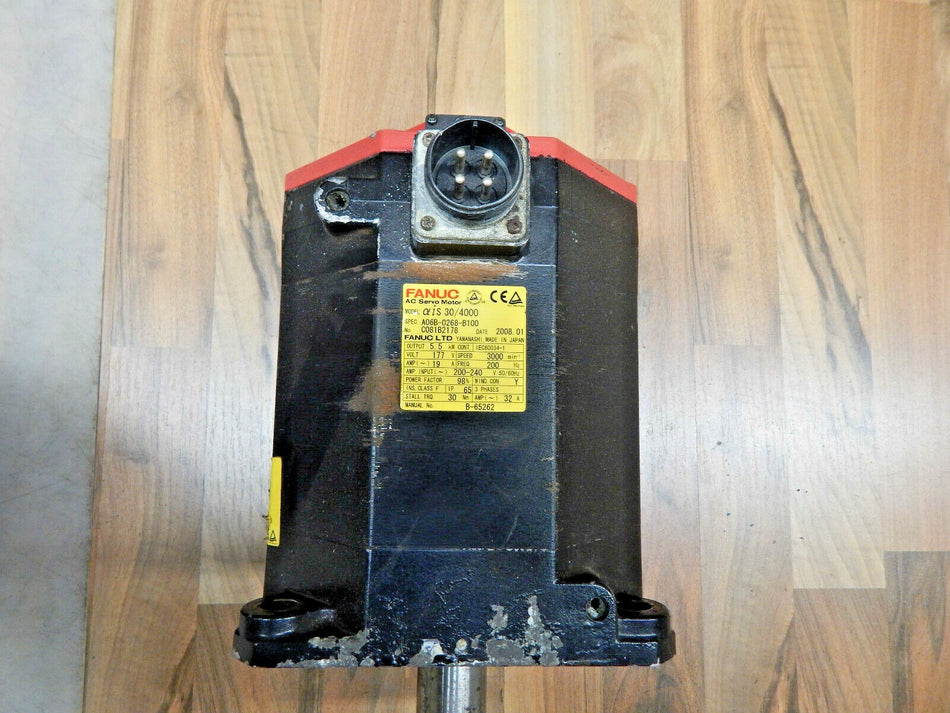 Fanuc AC Servo Motor A06B-0268-B100 alpha 30/4000 