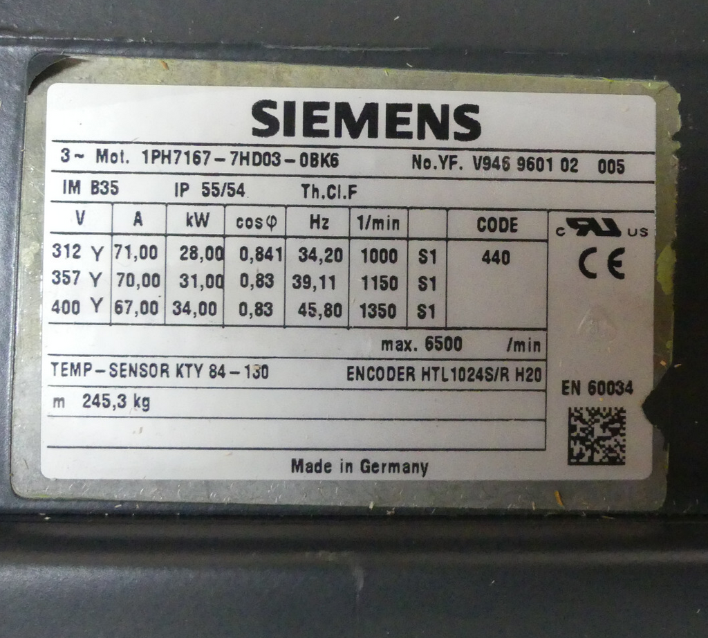 Siemens 1PH7167-7HD03-0BK6