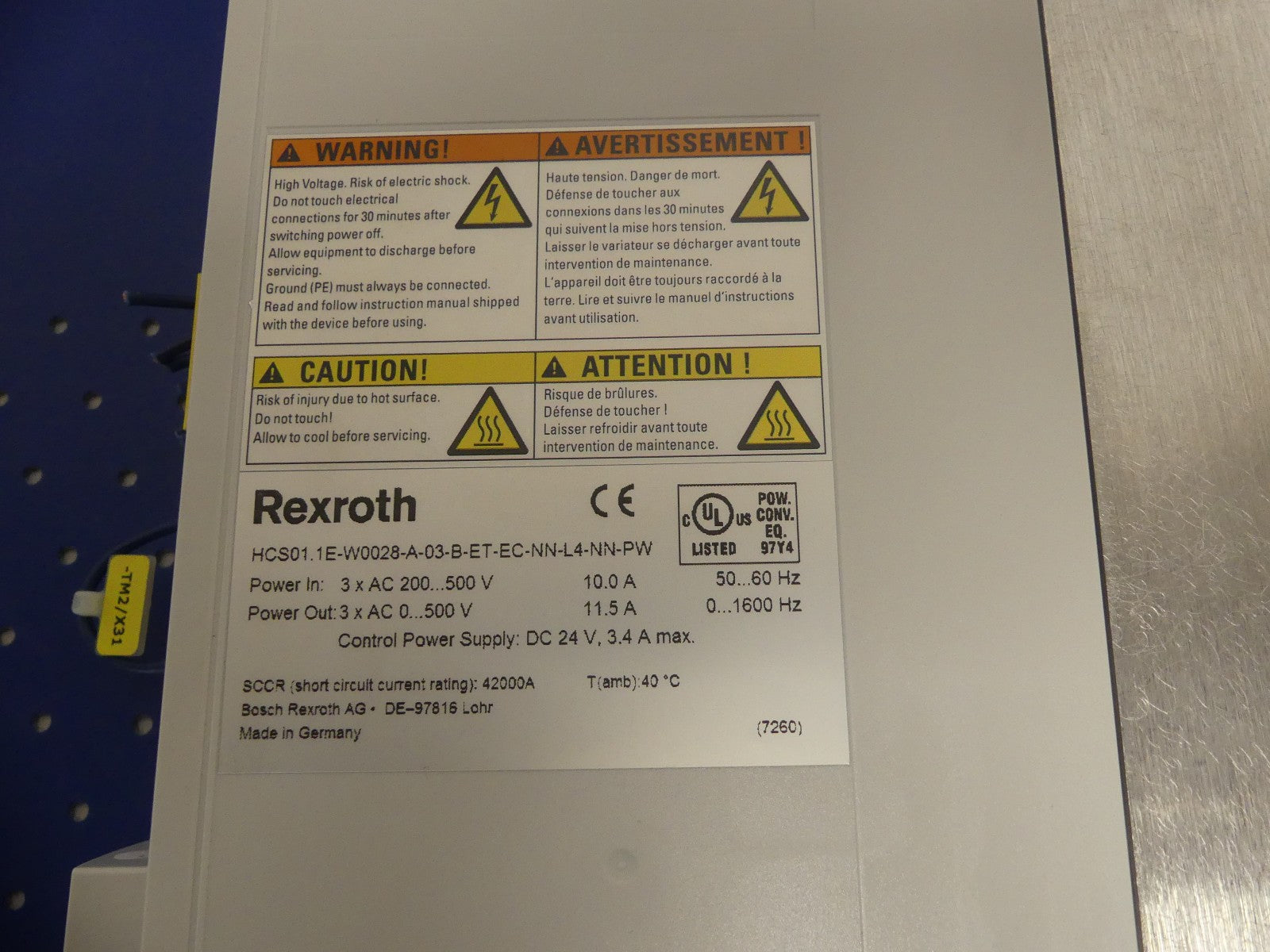 REXROTH HCS01.1E-W0028-A-03-B-ET-EC-NN-L4-NN-PW / MNR: R911370295