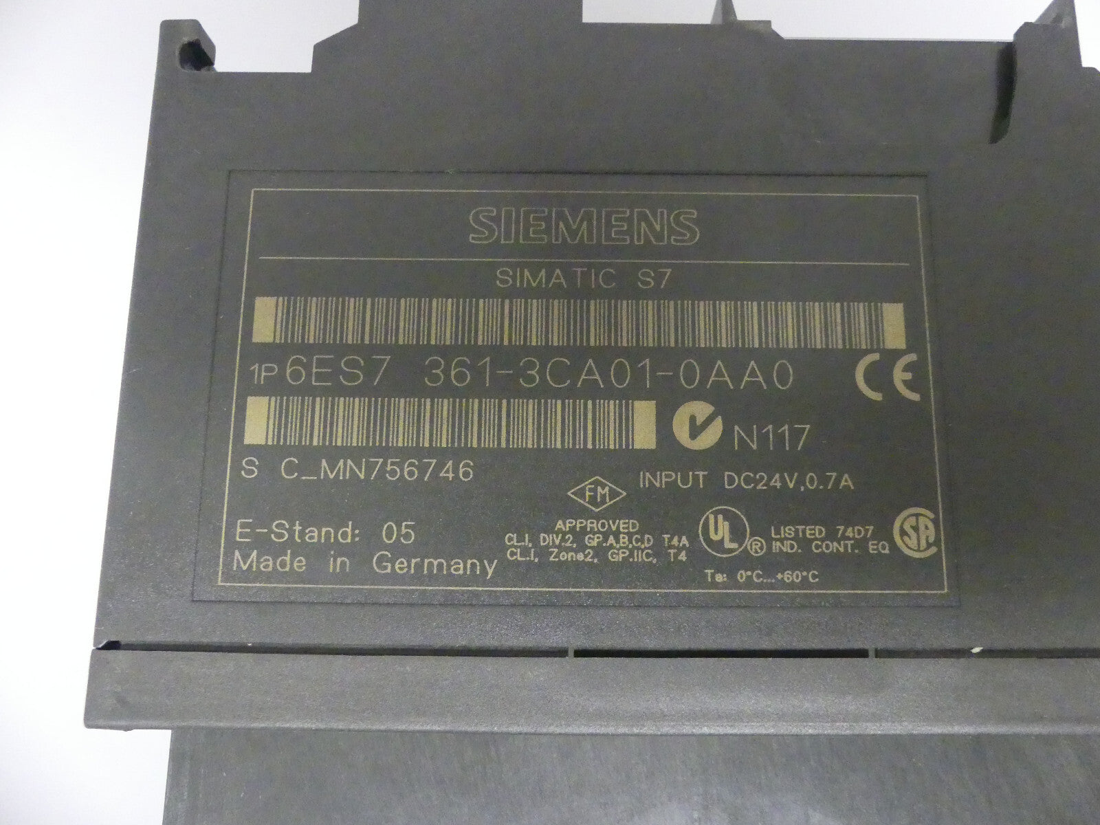 SIEMENS 6ES7 361-3CA01-0AA0 LEICHT BESCHÄDIGT, S.BILDER