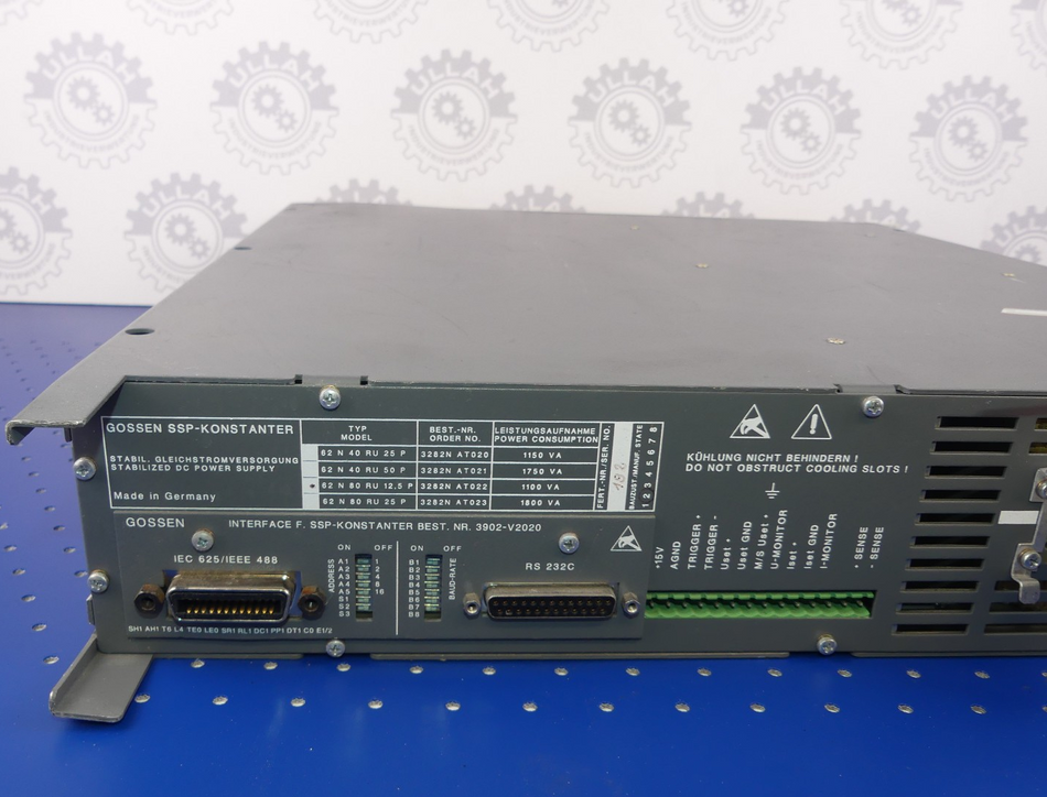 GOSSEN SSP-KONSTANTER 62N40RU25P 32882N AT020 POWER SUPPLY