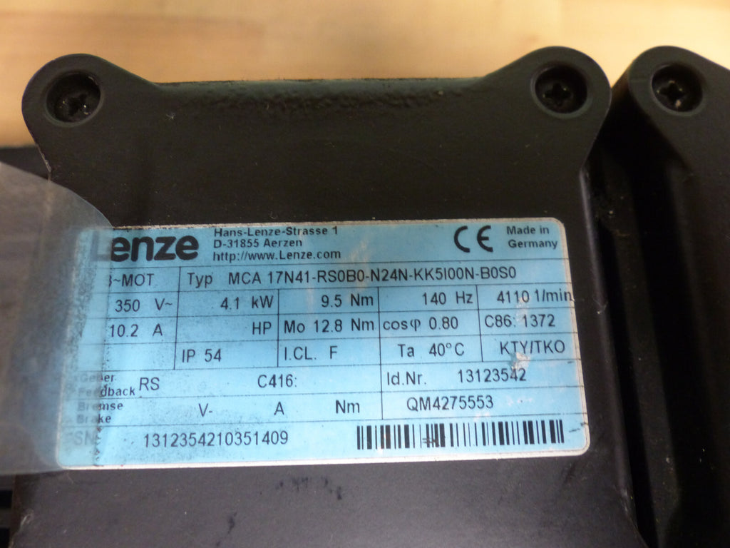 lenze mca17n41-rs0b0-n24n-kk5i00n-b0s0 used