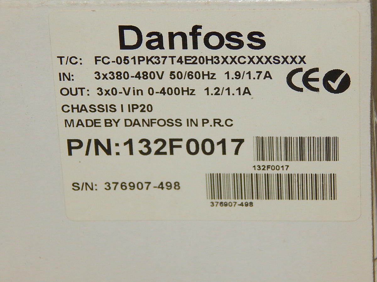 Danfoss FC-051PK37T4E20H3XXCXXXSXXX Umrichter New