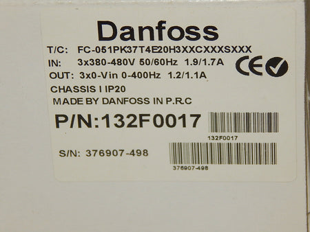 Danfoss FC-051PK37T4E20H3XXCXXXSXXX Umrichter New