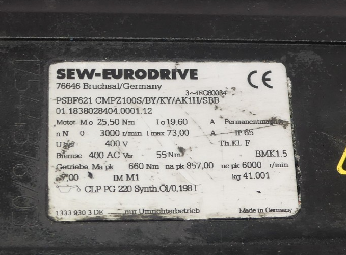 SEW-EURODRIVE PSBF621CMPZ100S/BY/KY/AK1H/SBB