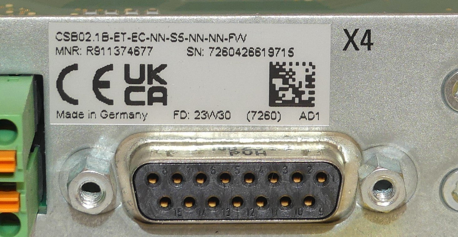 REXROTH CSB02.1B-ET-EC-NN-S5-NN-NN-FW MNR: R911374677