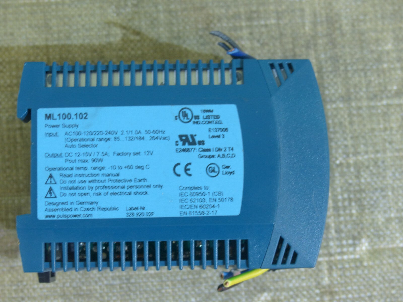  Puls ML100.102 ML 100.102 /100-120/220-240Vac Power Supply