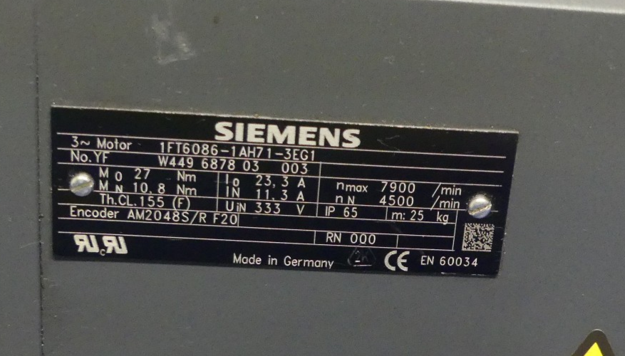 SIEMENS 1FT6086-1AH71-3EG1