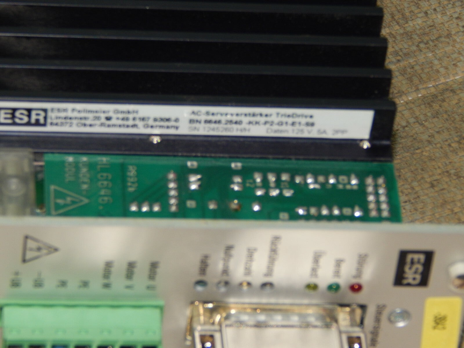  ESR Pollmeier TRIODRIVE AC Servoverstärker BN6646.2540 -KK-P2-G1-E1-S9