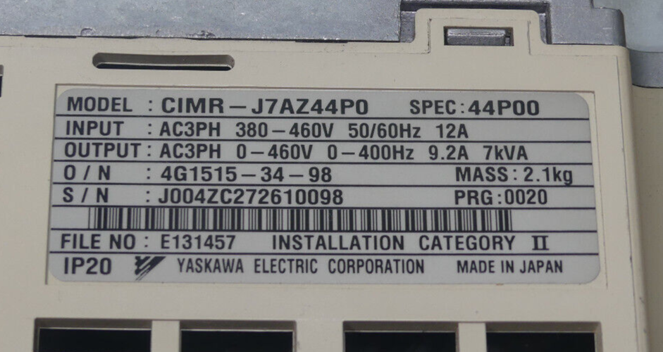 OMRON VS MINI J7  CIMR-J7AZ44P0