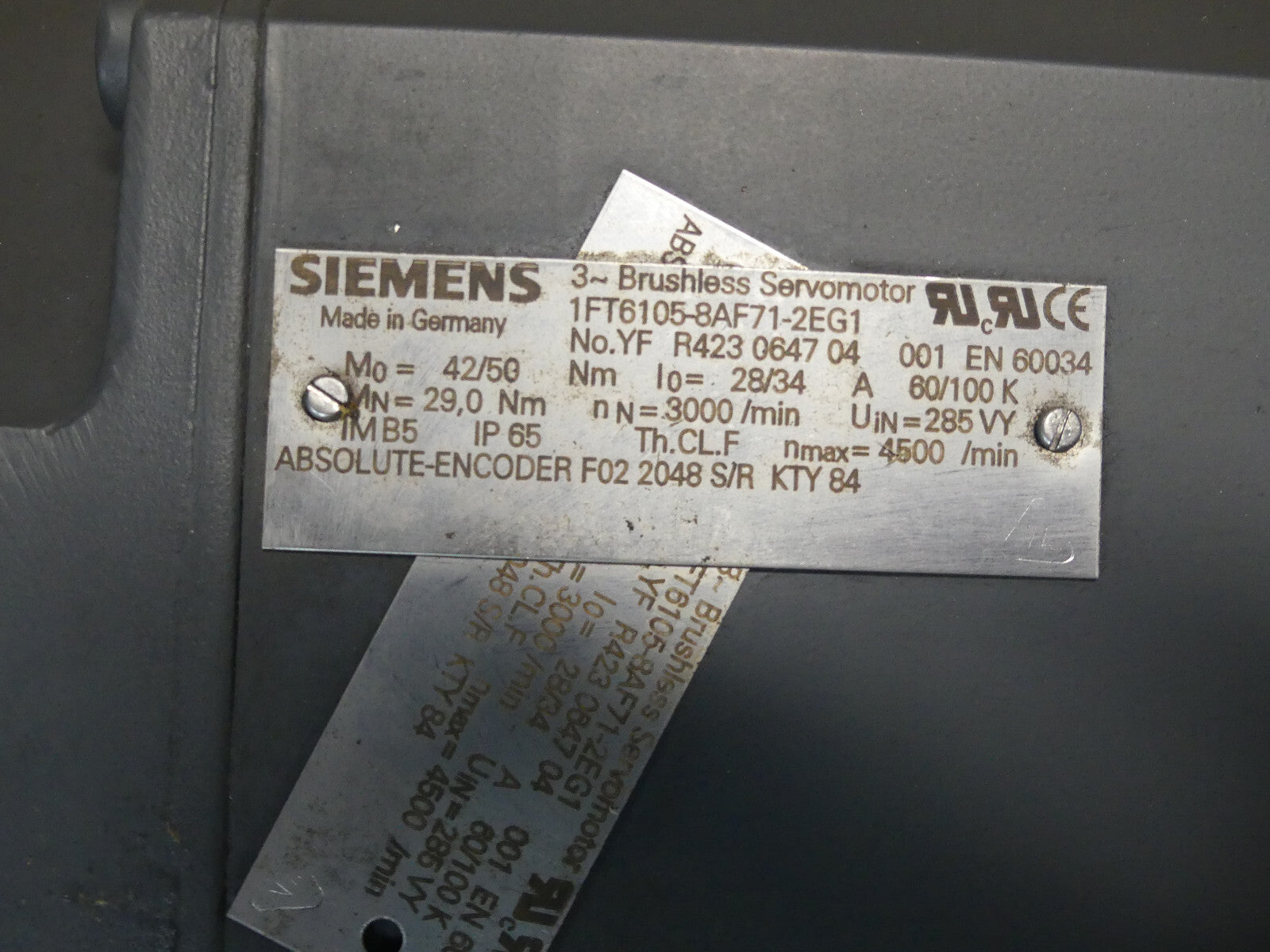 SIEMENS 1FT6105-8AF71-2EG1   1FT61058AF712EG1 used s.Bilder