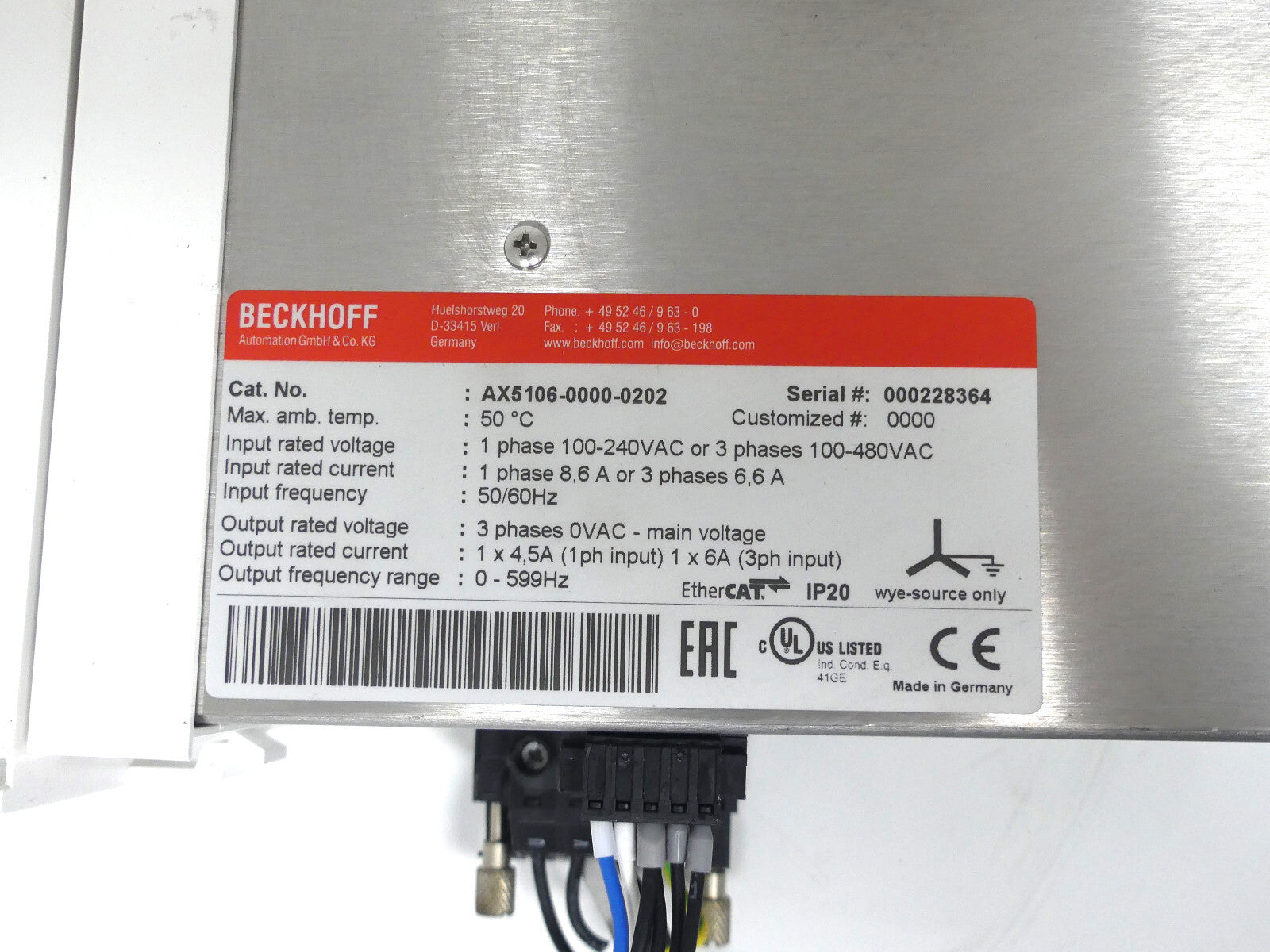 Beckhoff AX5106-0000-0202