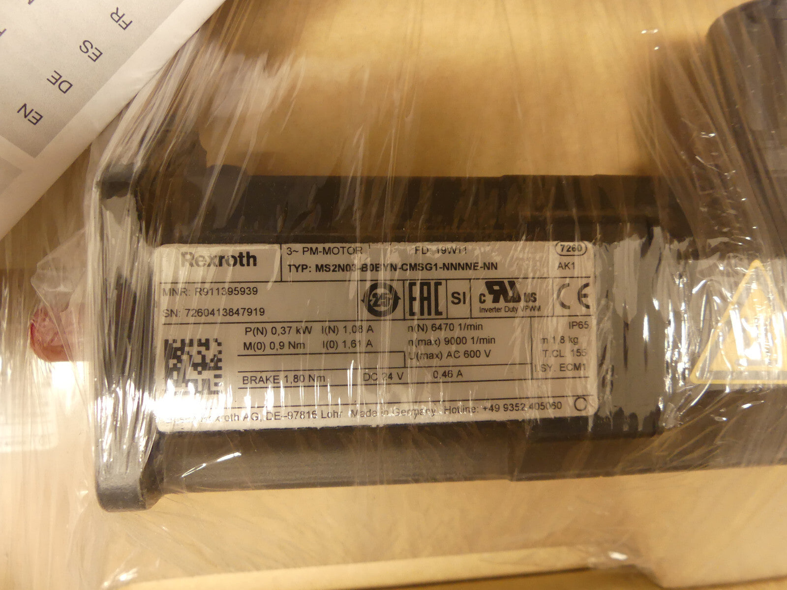 Rexroth MS2N03-B0BYN-CMSG1-NNNNE-NN