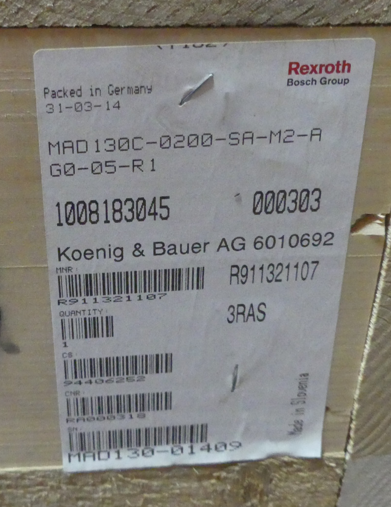 Rexroth  MAD130C-0200-SA-M2-AG0-05-R1