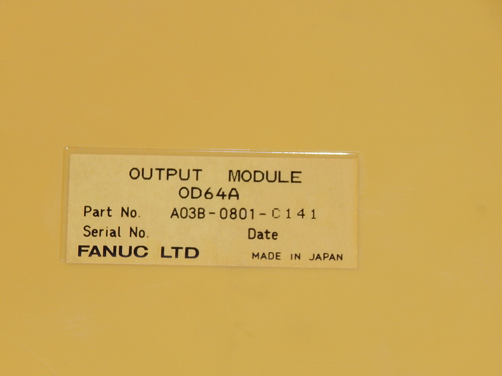 Fanuc 0D64A Output Modul A03B-0801-C141 used