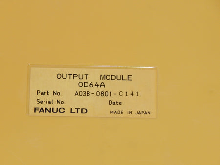Fanuc 0D64A Output Modul A03B-0801-C141 used